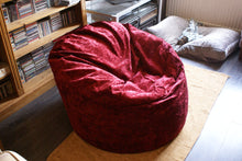 luxury red beanbag