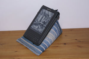 Cool Blue Stripe Techbed Mini Kindle pillow