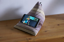 Lilac Stripe Techbed Mini Samsung Cushion