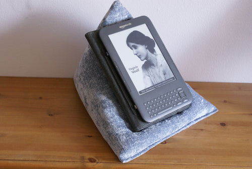 Sky Blue Techbed Kindle cushion iPad pillow tablet stand arthritis parkinsons
