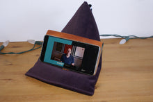 Aubergine Purple Velvet Techbed Mini mobile pillow